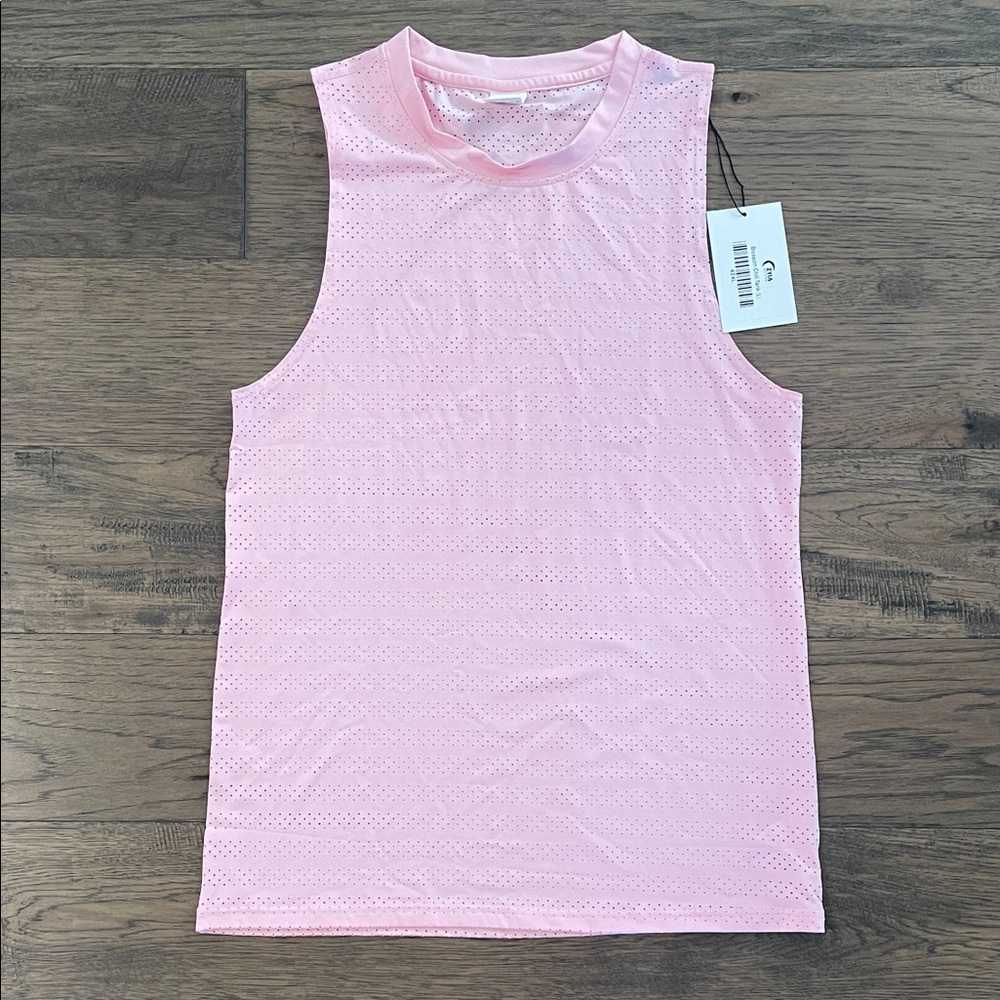 ZYIA Pink Perforated Activewear Top